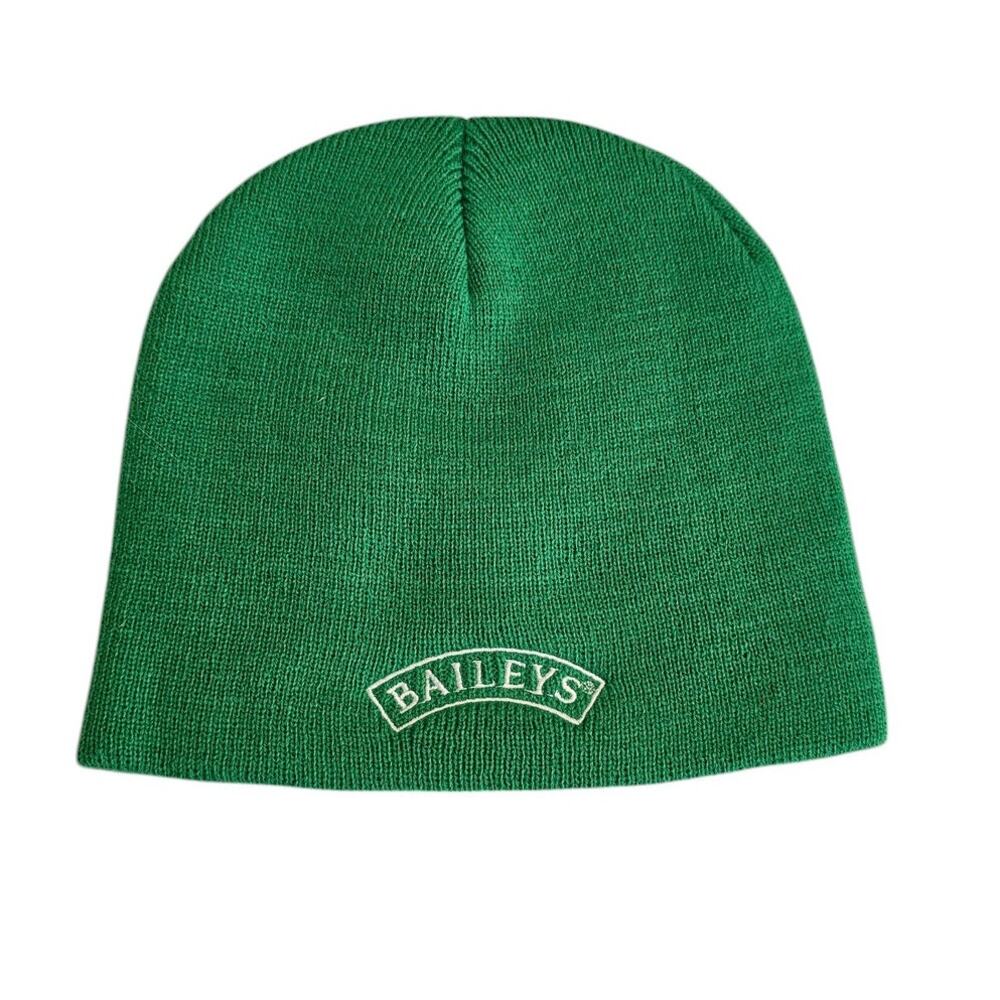 Baileys Irish Cream Embroidered Winter Beanie Hat Green